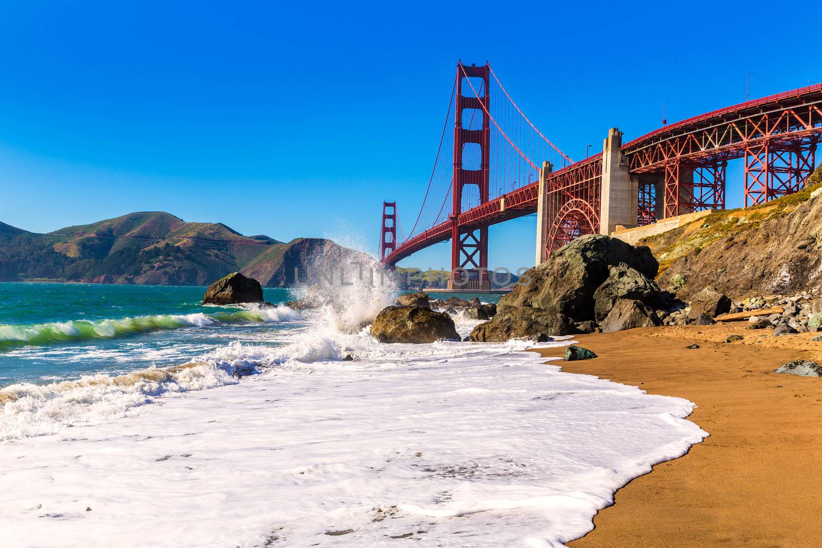 San Francisco Golden Gate Bridge Marshall beach California by lunamarina