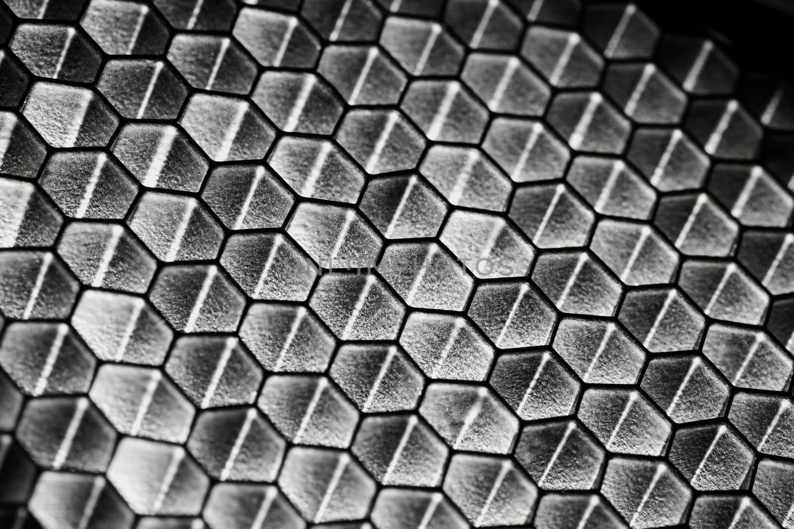 Honeycomb pattern with shady lighting