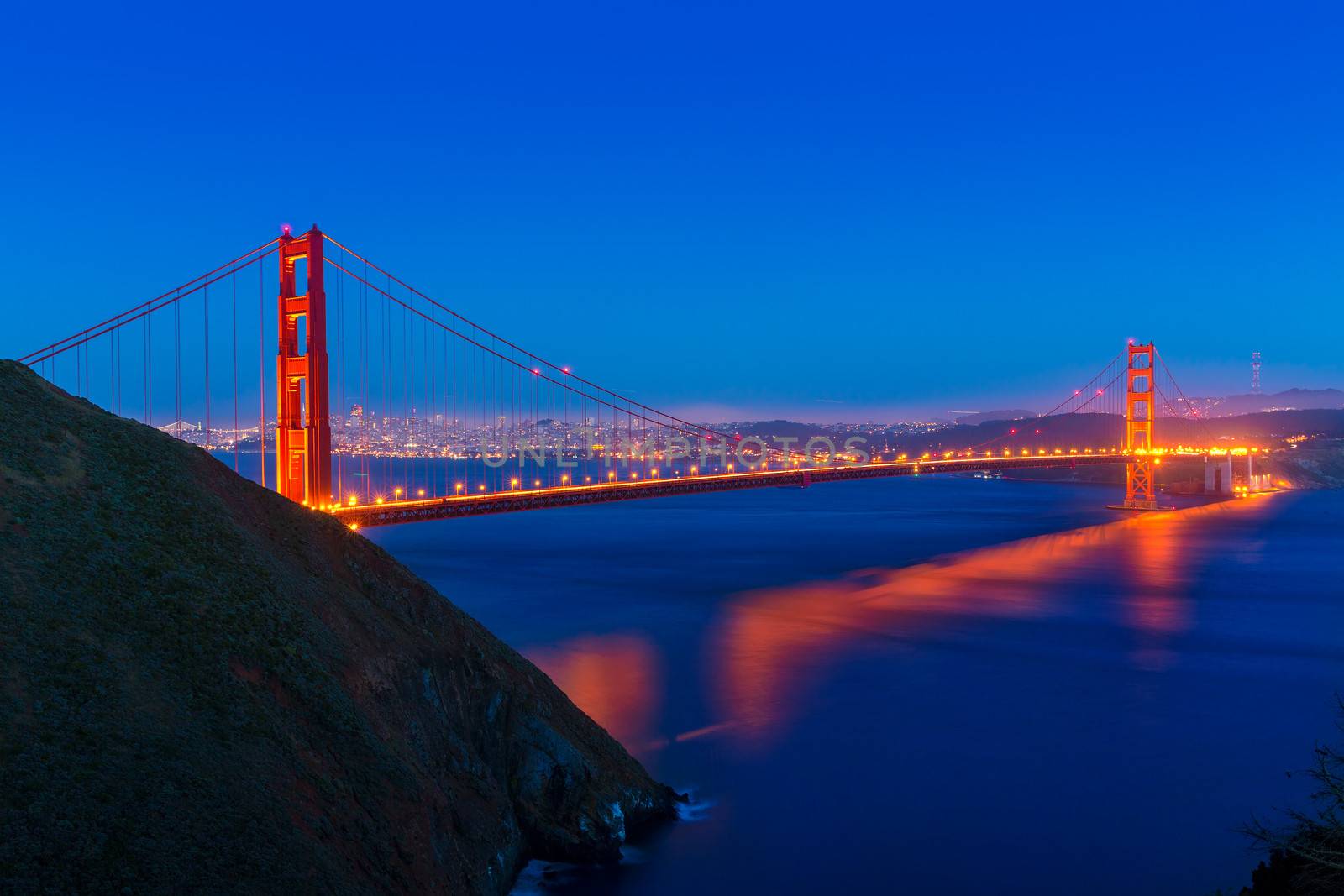 Golden Gate Bridge San Francisco sunset California by lunamarina