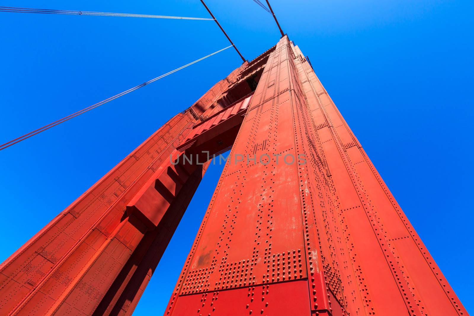 Golden Gate Bridge details in San Francisco California USA