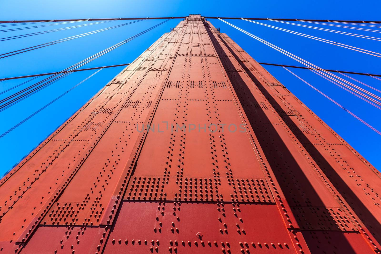 Golden Gate Bridge details in San Francisco California USA