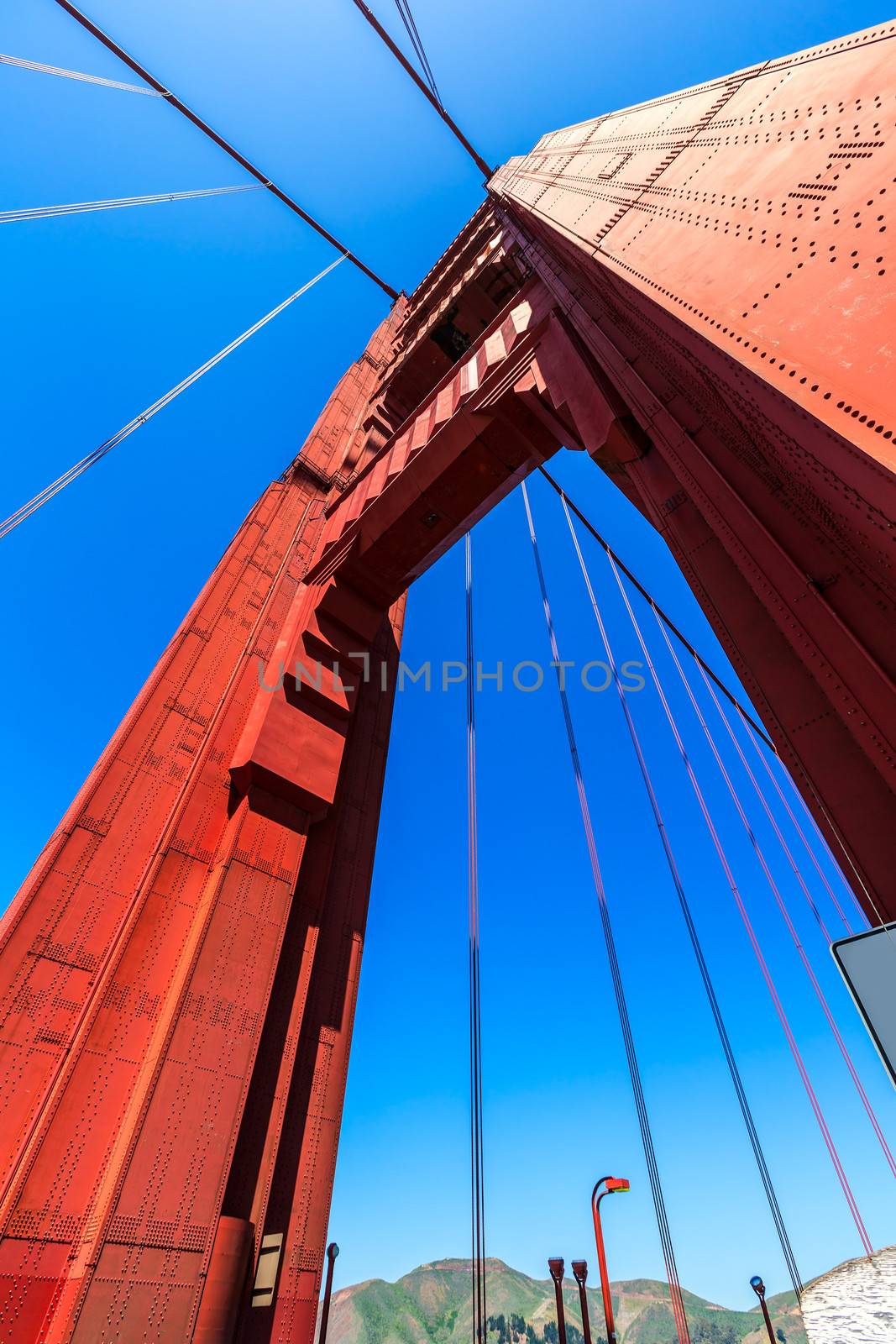 Golden Gate Bridge details in San Francisco California by lunamarina