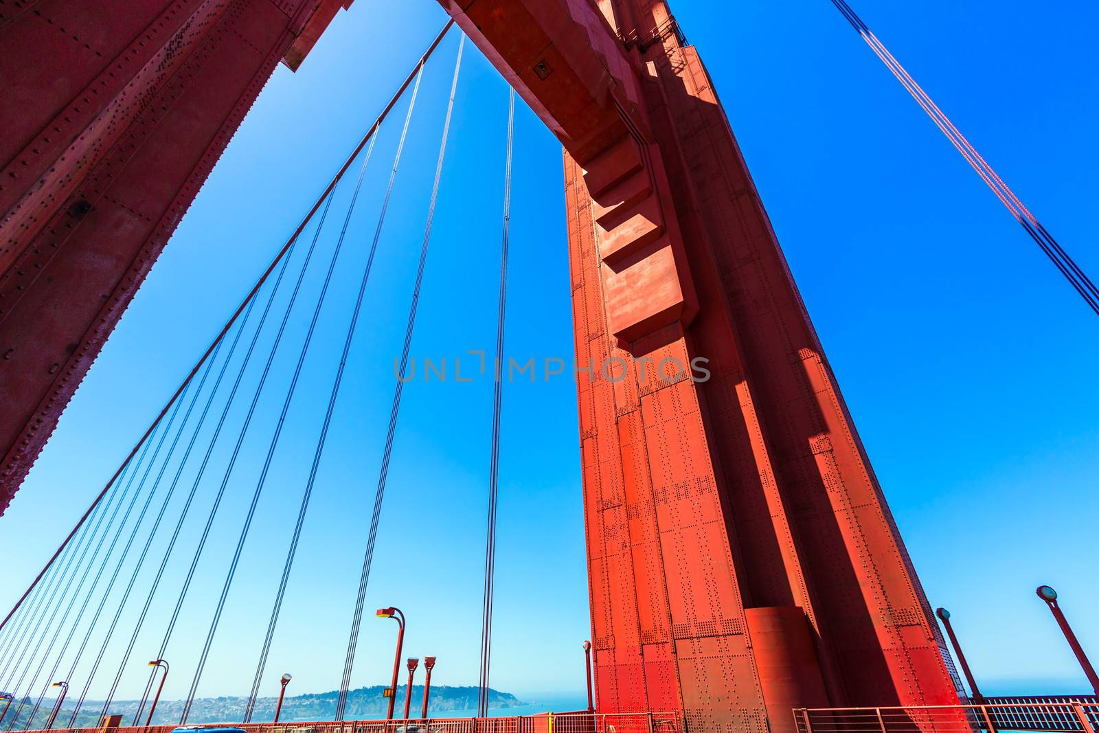 Golden Gate Bridge details in San Francisco California by lunamarina