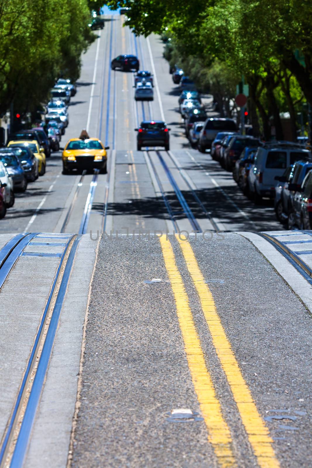 San Francisco Hyde Street Nob Hill in California USA