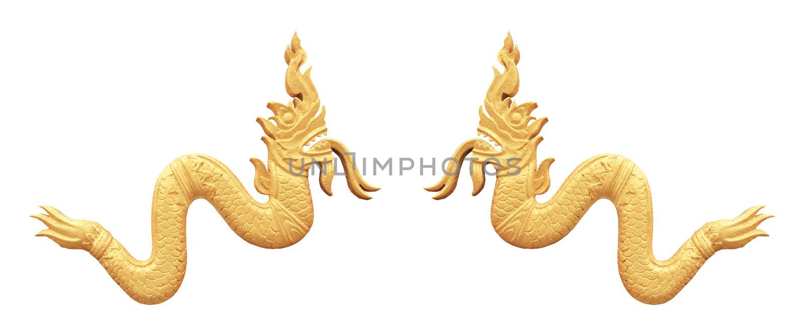 King of Nagas isolated on white background with clipping path