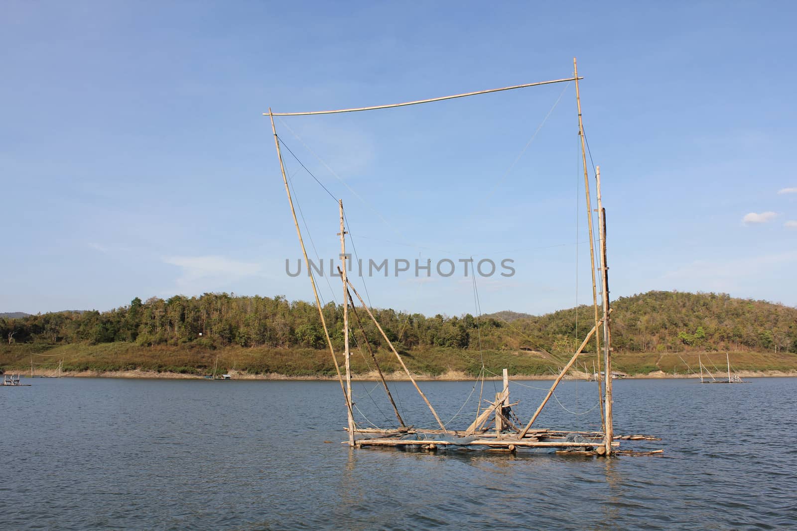 The accommodation of the fishermen in Thailand