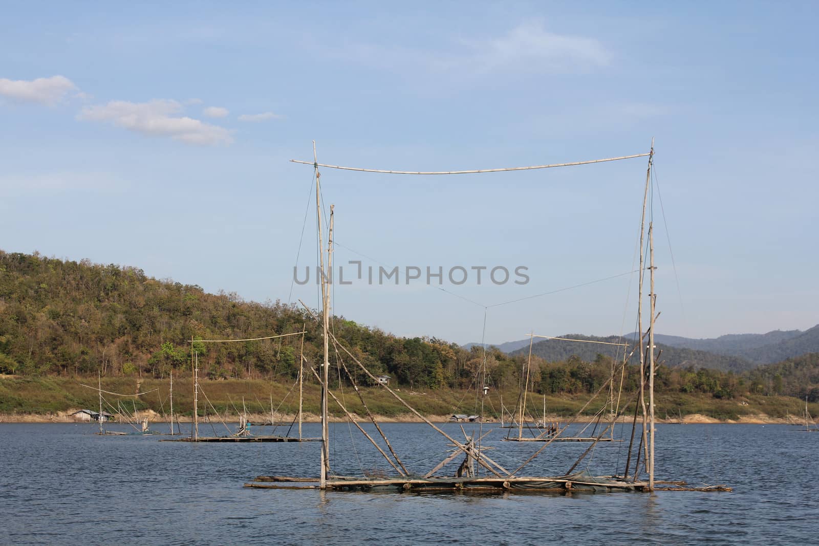 The accommodation of the fishermen in Thailand