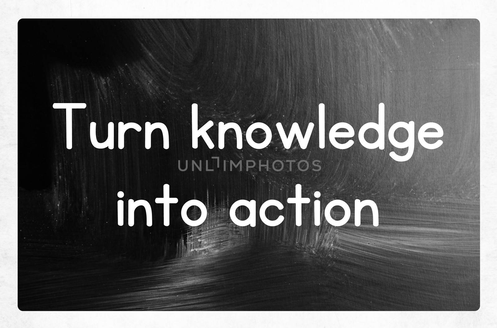 turn knowledge into action concept