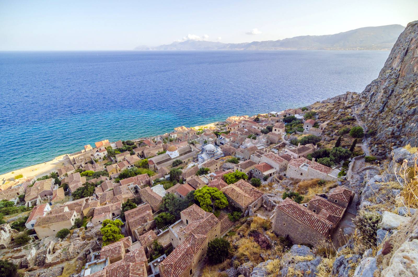 Monemvasia from above by Anzemulec