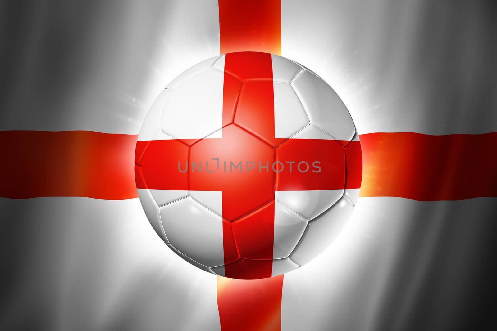 Soccer football ball with England flag by daboost