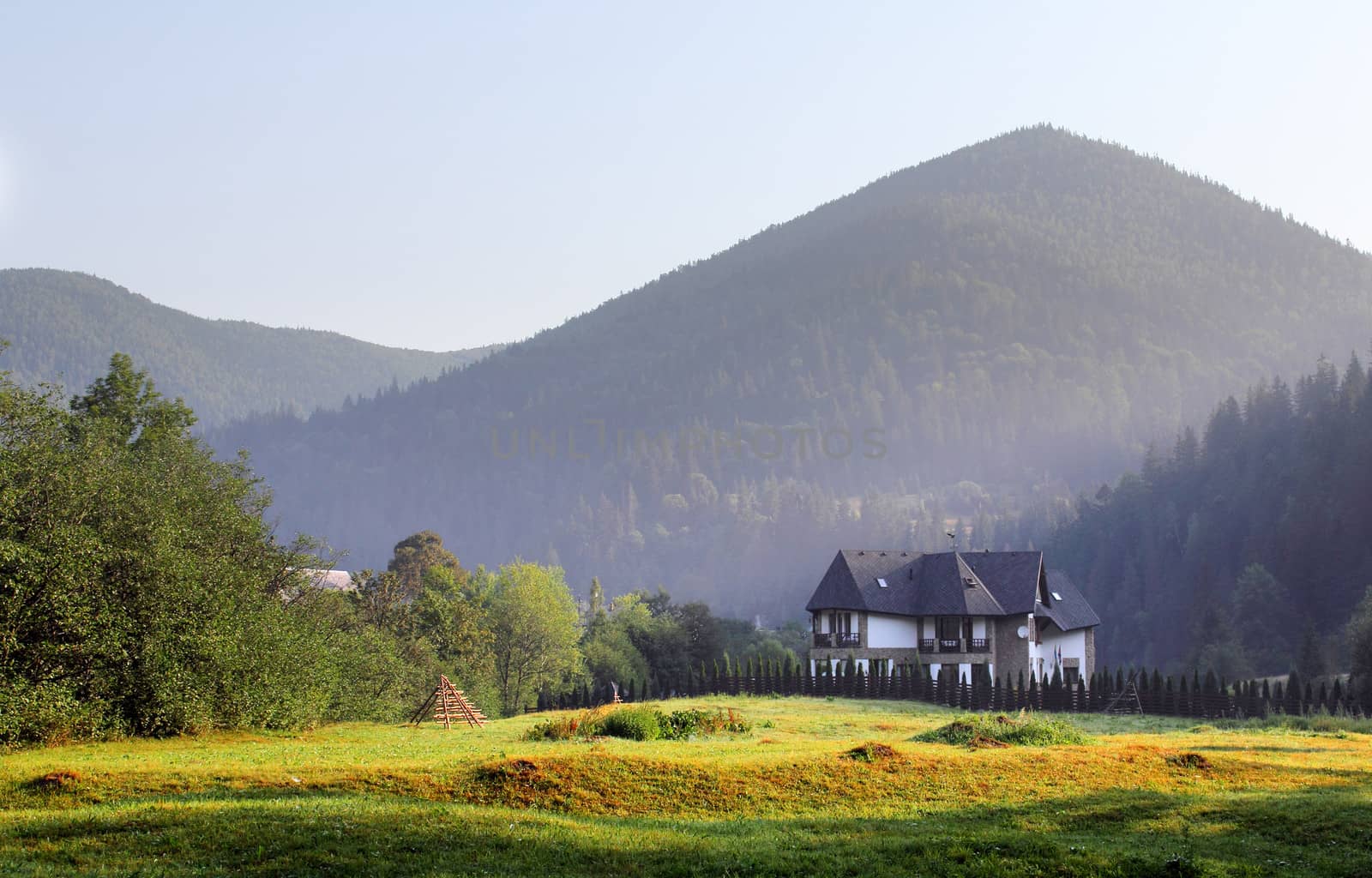 House among mountains