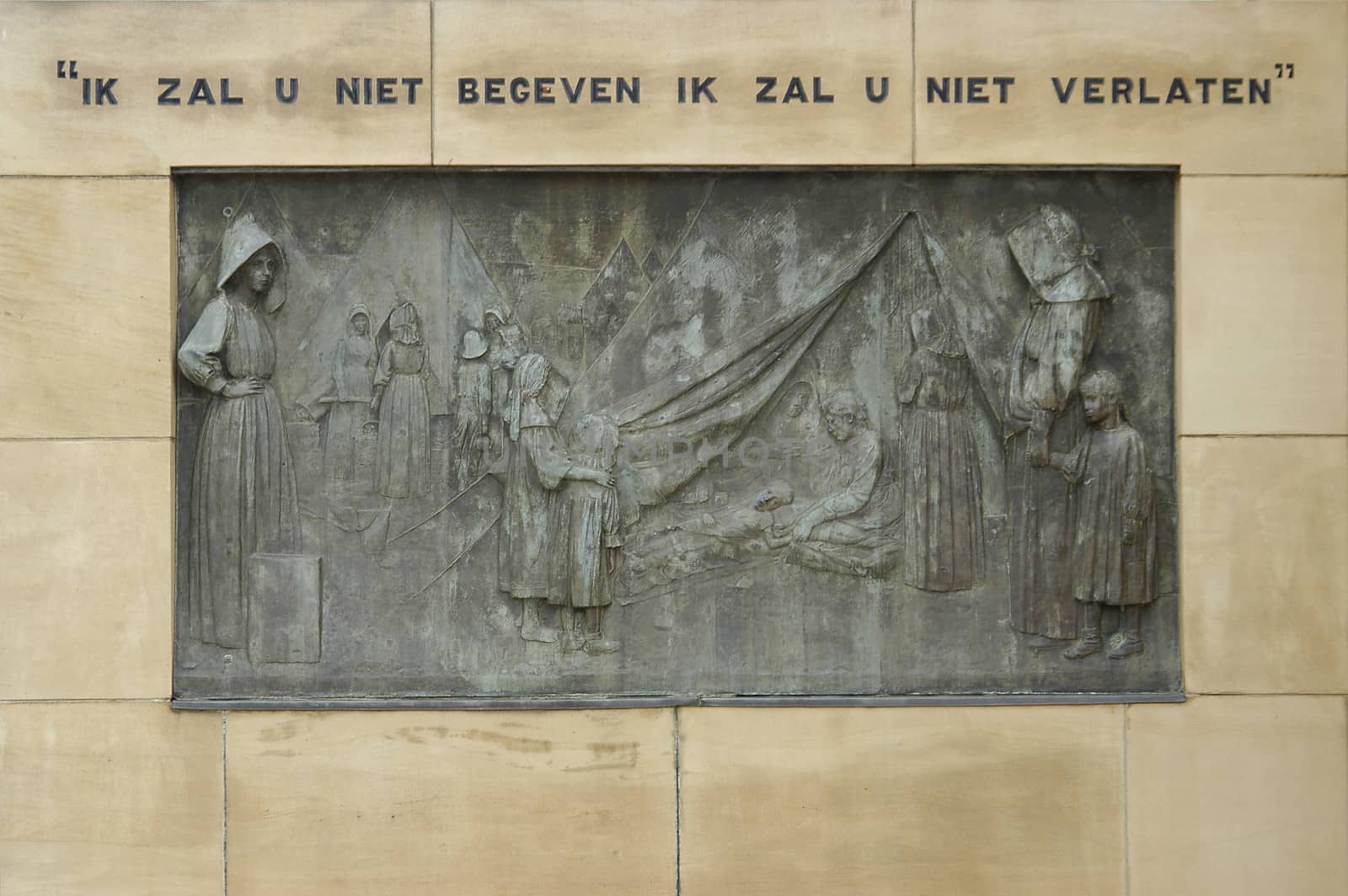 Commemorative bronze plaque at the Women's Memorial in Bloemfontein, South Africa