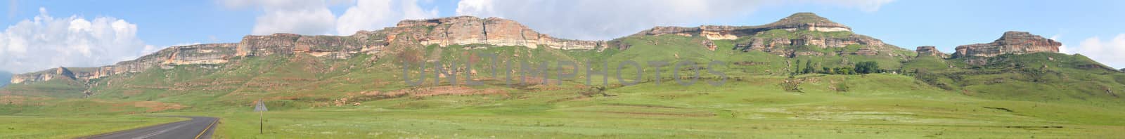 Sandstone cliffs in the Golden Gate Highlands National Park by dpreezg