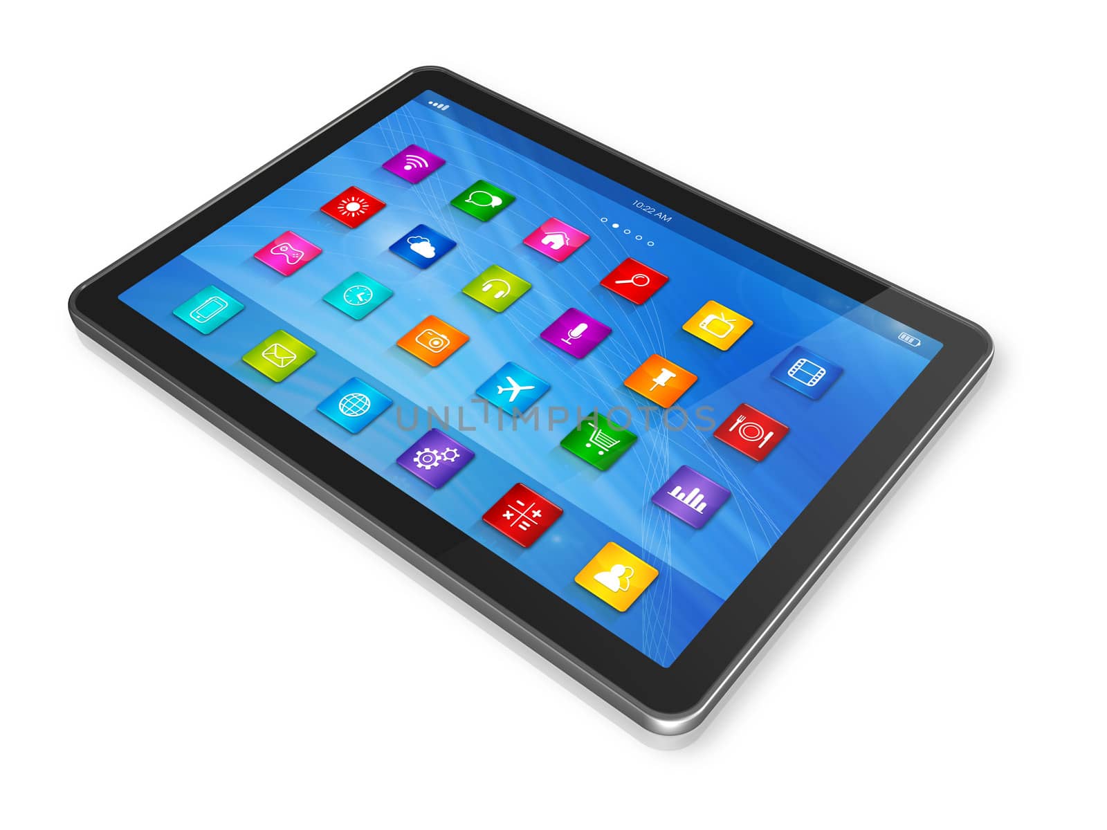 Digital Tablet Computer - apps icons interface by daboost