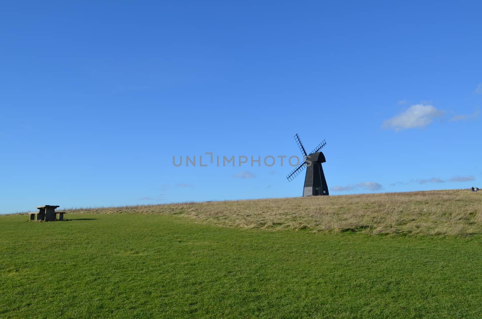 Built in 1802 this traditional smock windmill is at Rottingdean,East Sussex,England.