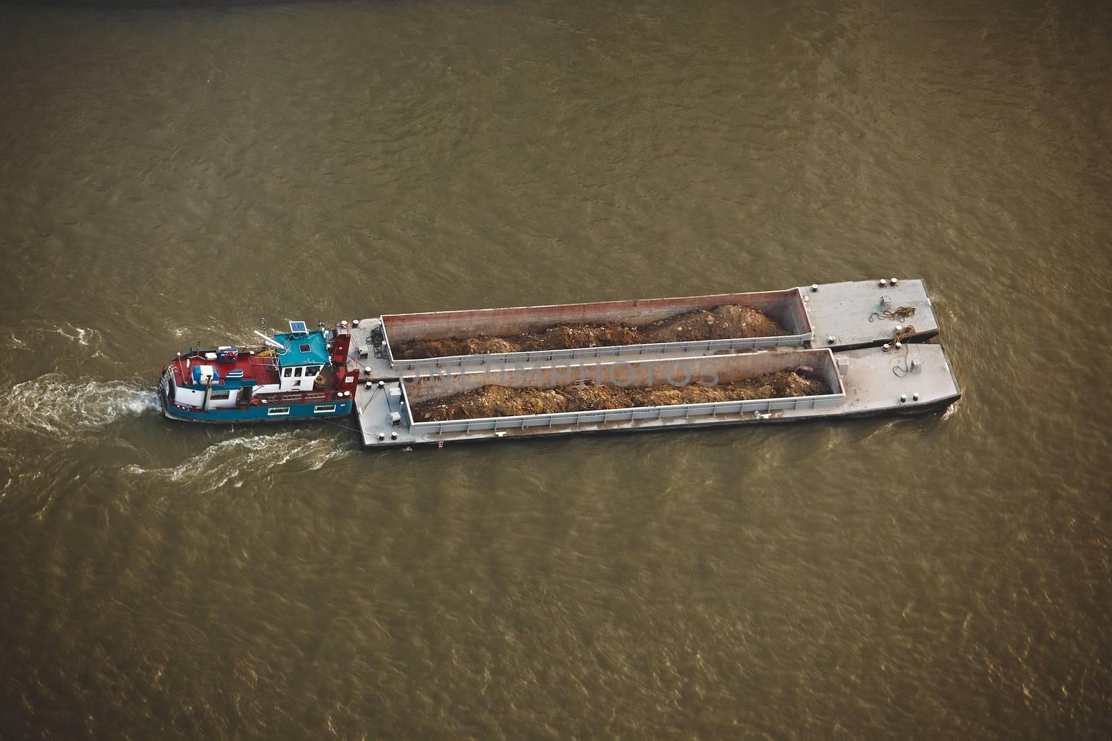 Water transportation on the river