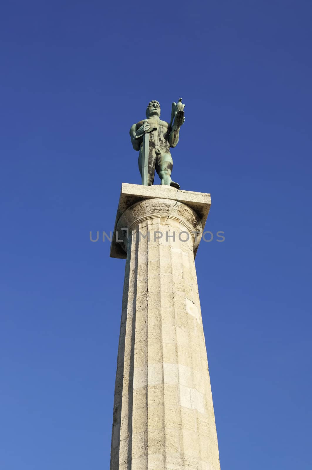 Victor monument at Kalemegdan fortress in Belgrade, Serbia