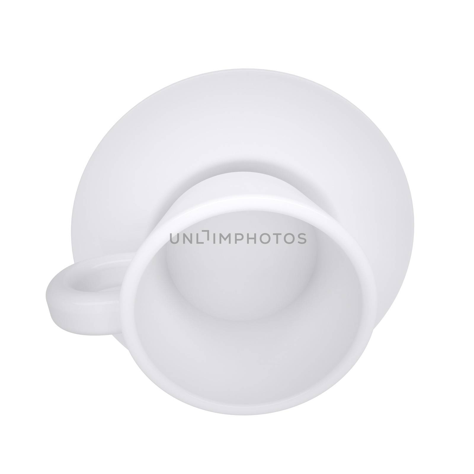 White coffee cup and saucer by cherezoff