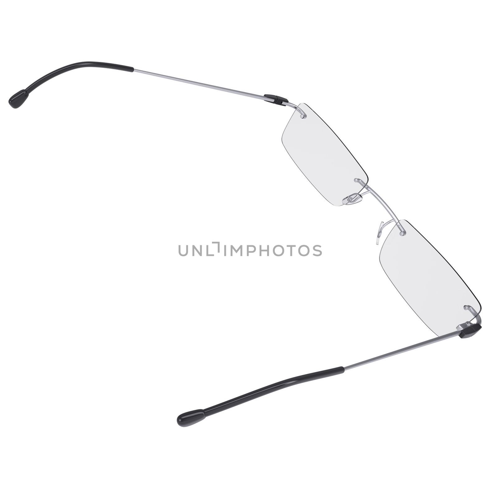 Modern glasses. Isolated render on a white background