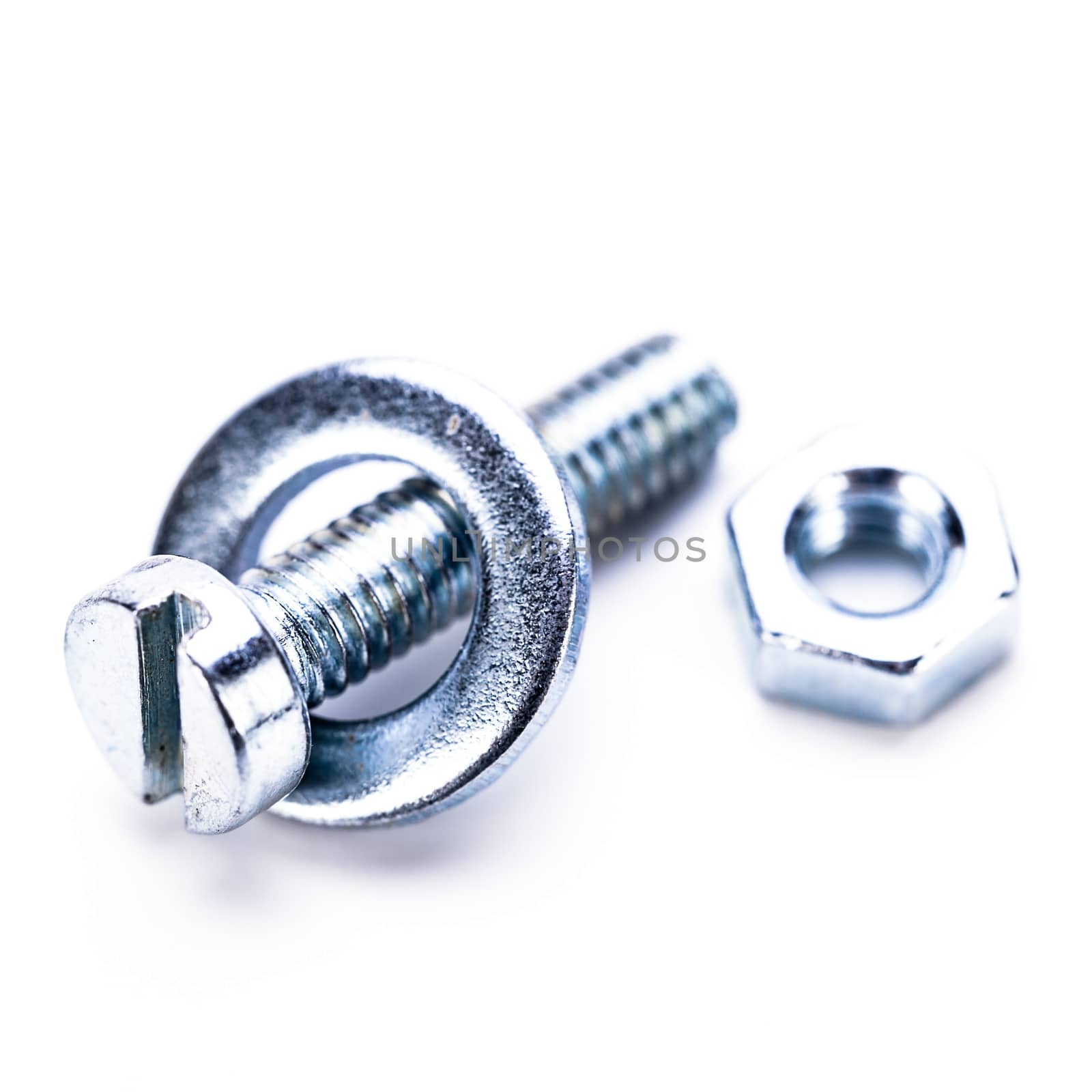silver steel hexagonal screw tool objects macro metal industry