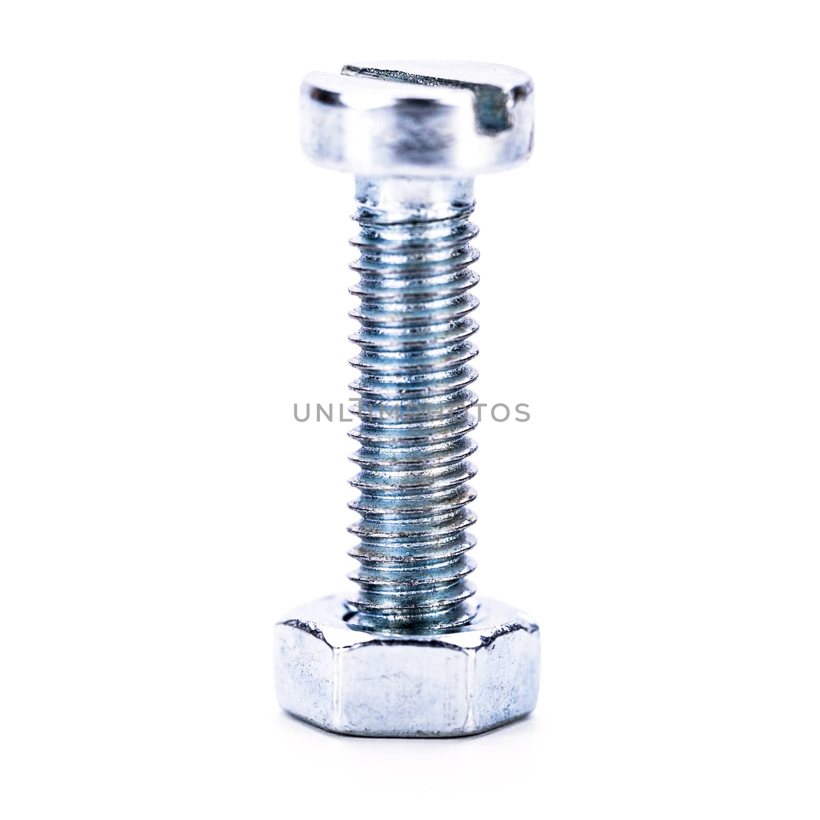 silver steel hexagonal screw tool objects macro metal industry