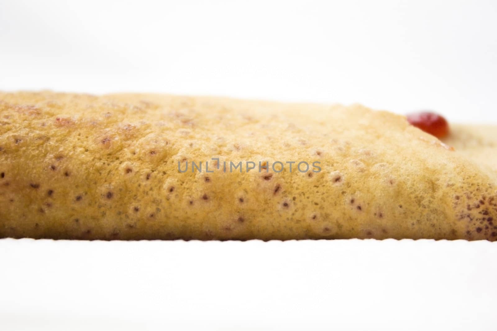 Strawberry Pancake on a white background.