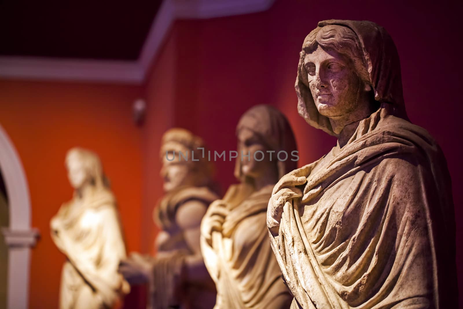 Antique age Marble Face and Body Statue by okanakdeniz