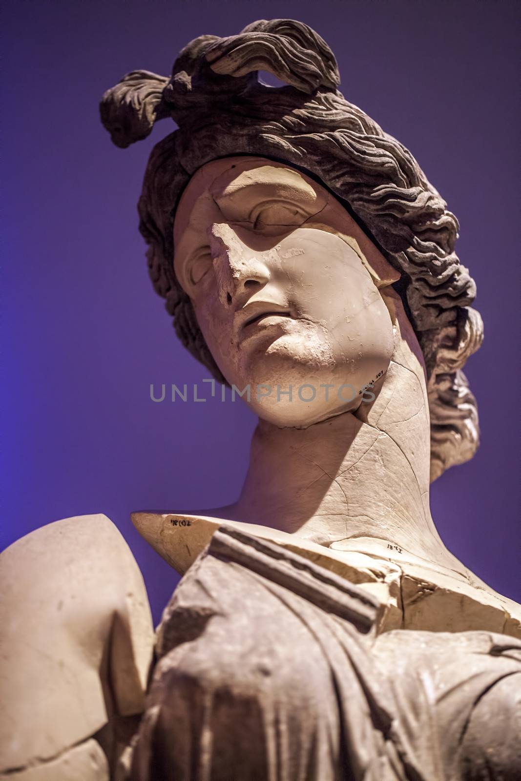 Antique age Marble Face and Body Statue by okanakdeniz