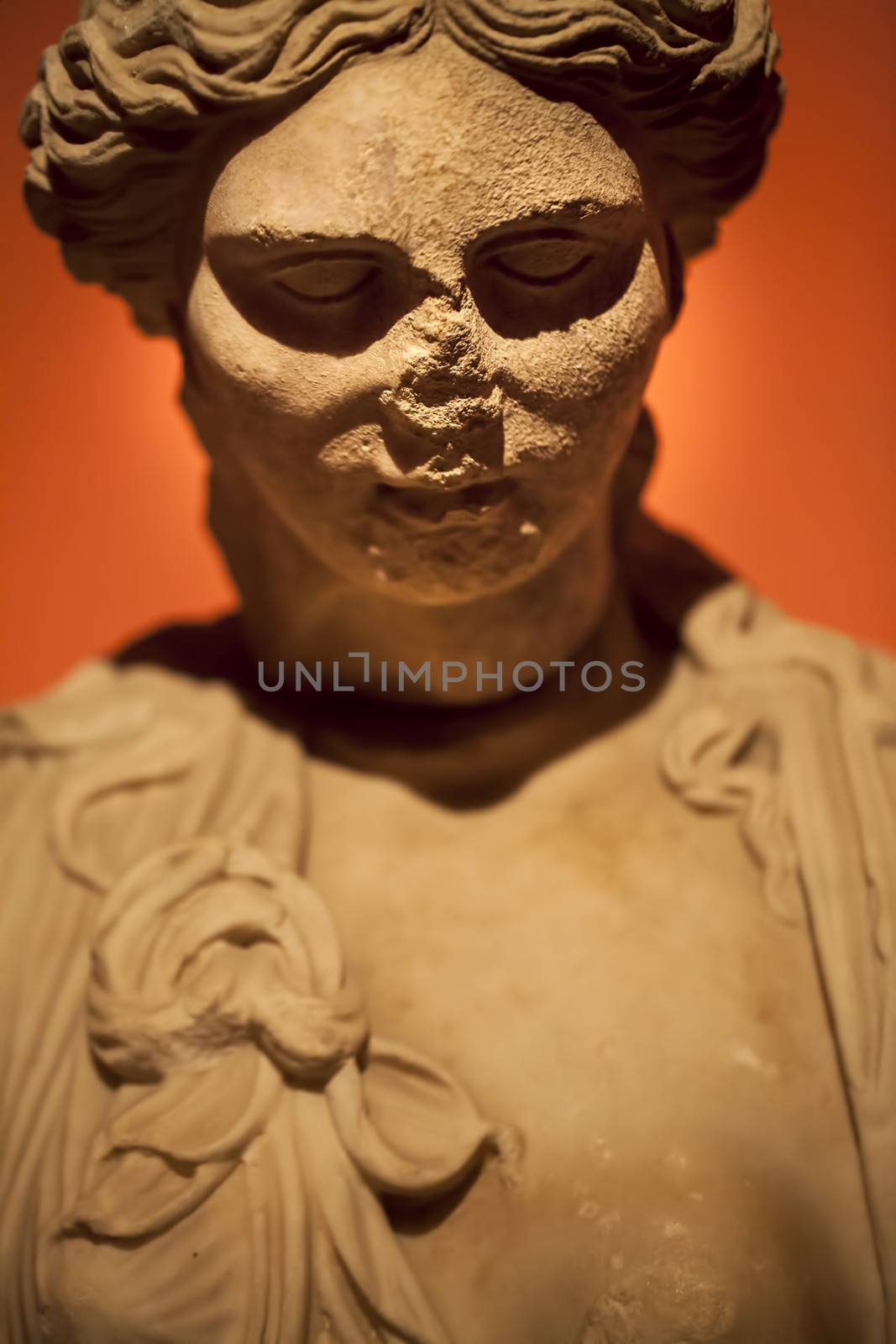 Antique age Marble Face and Body Statue by okanakdeniz