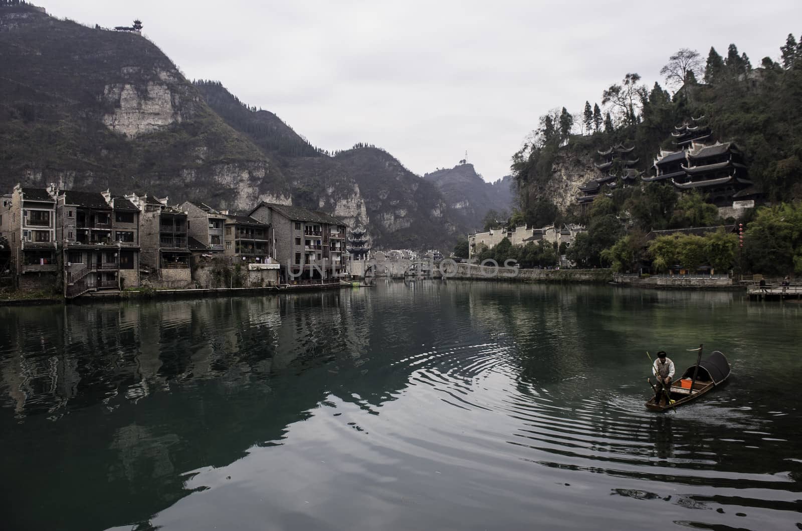 The ancient town of Zhenyuan in Guizhou province.