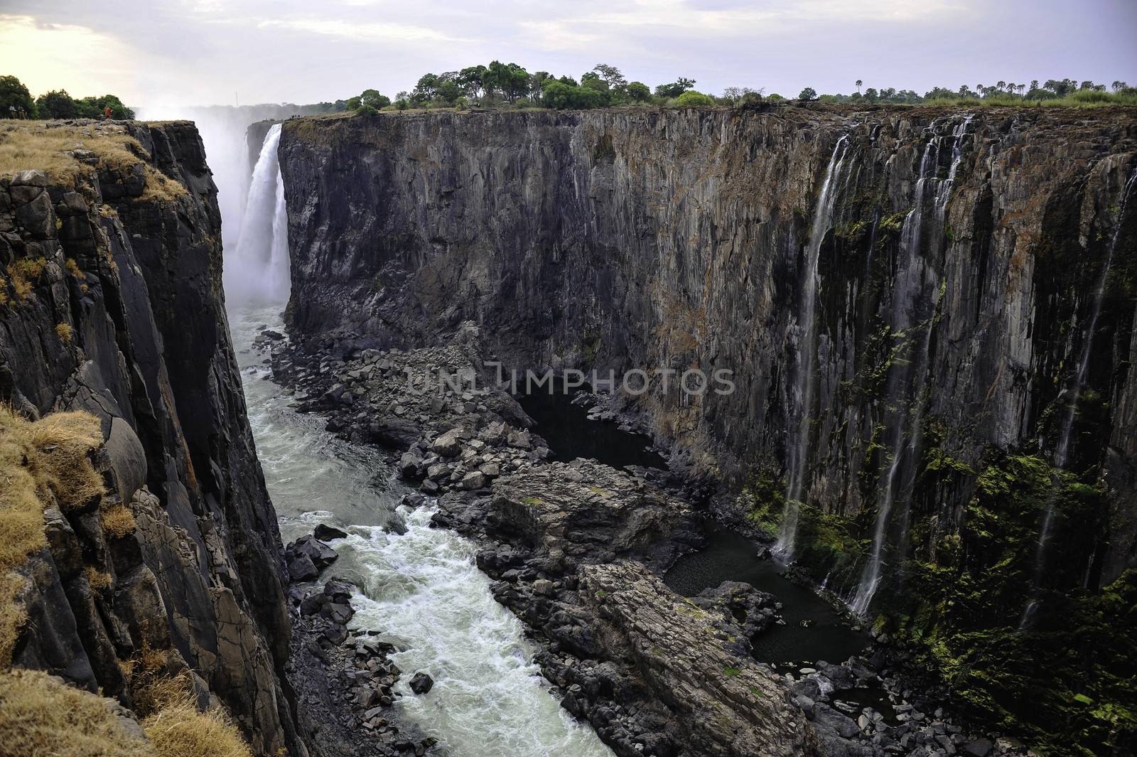 The Victoria Falls in Zimbabwe.