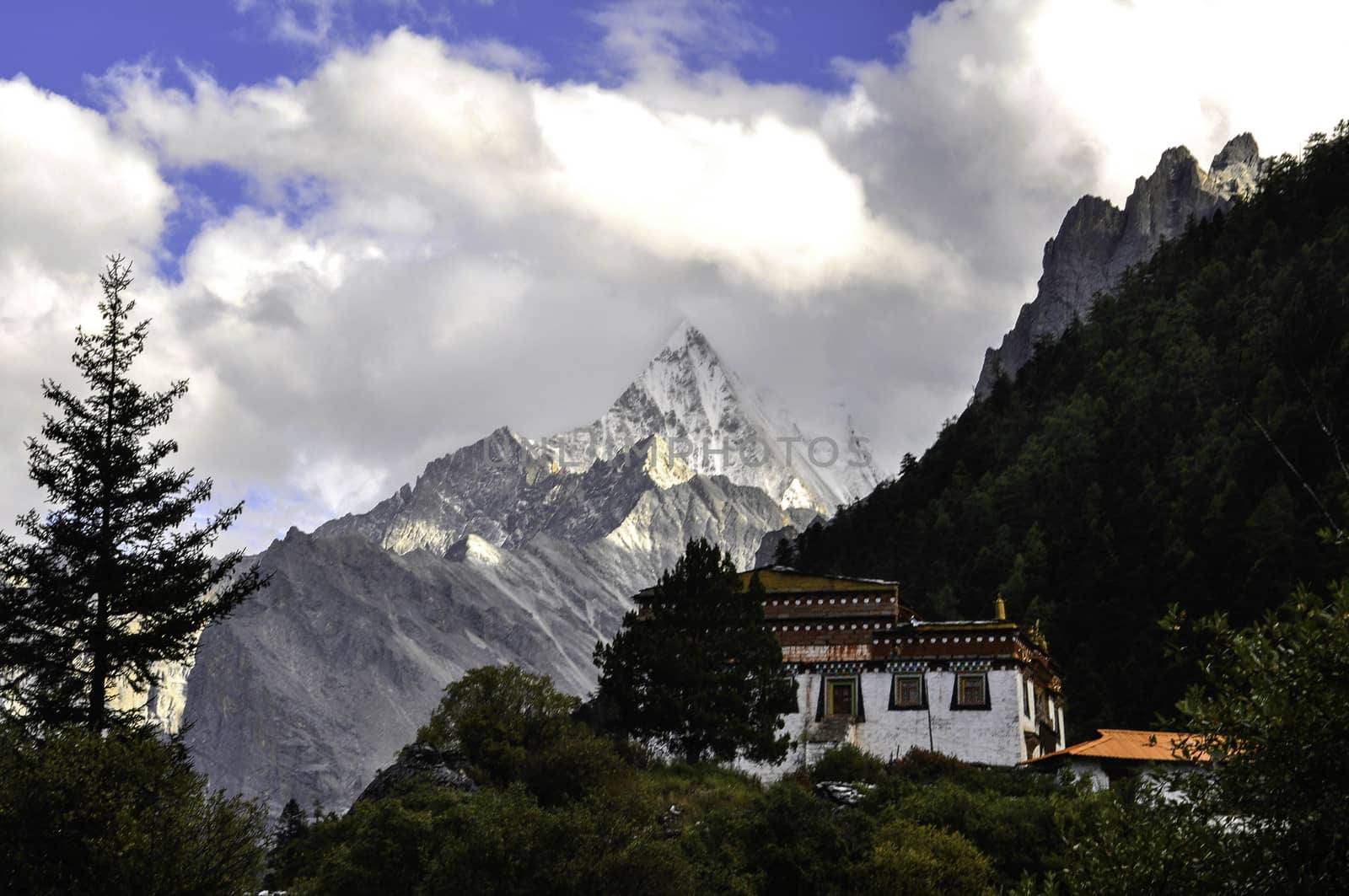 The snow mountain of Shangri-la in Sichuan province of China.