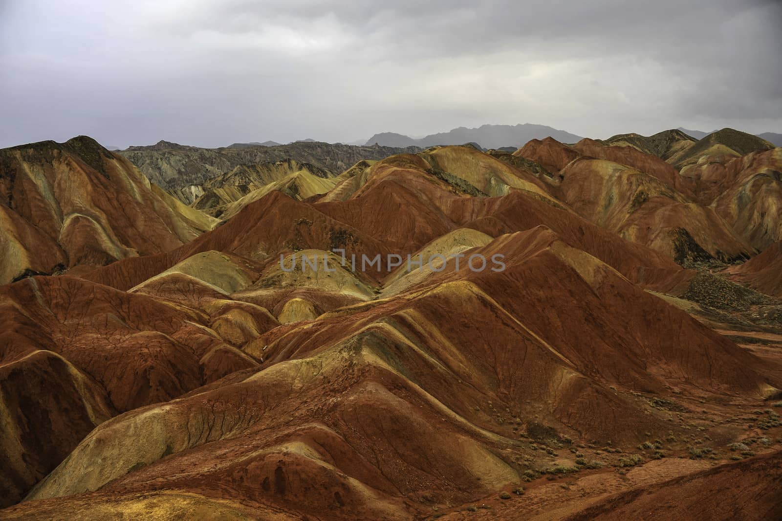 The Danxia mountain in Zhangye of Gansu province of China.