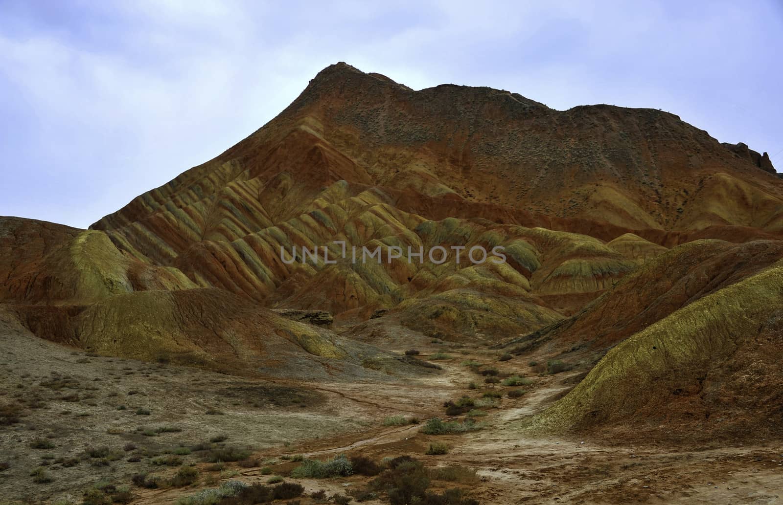 The Danxia mountain in Zhangye of Gansu province of China.