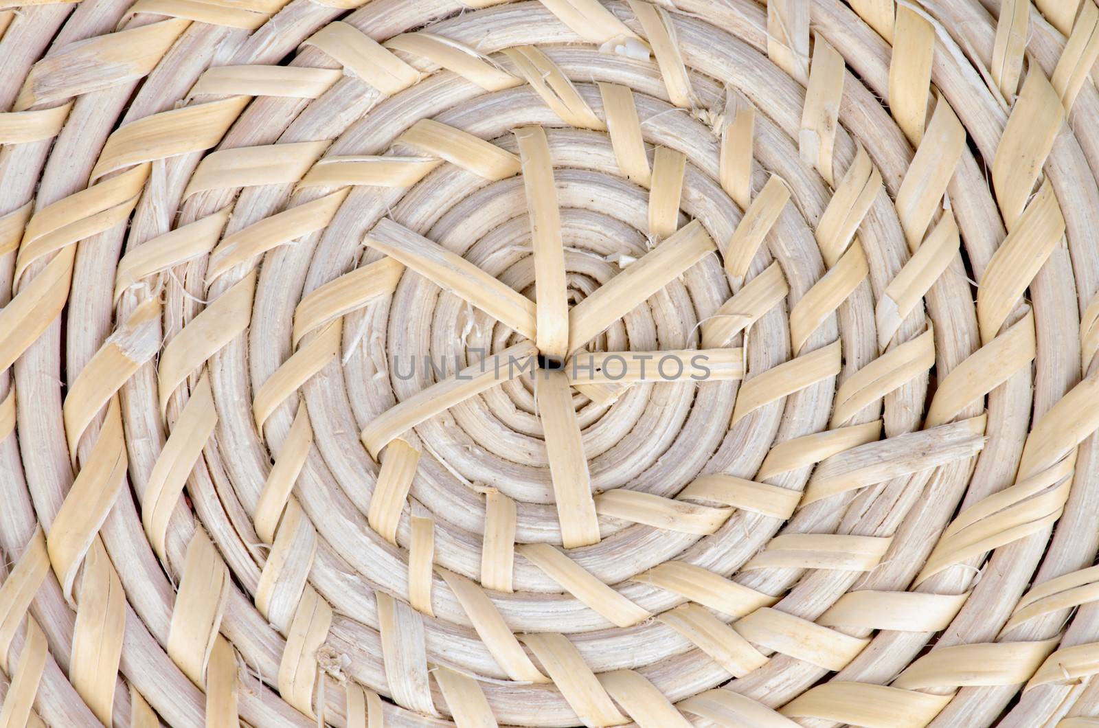 Circle Straw Wicker Background closeup