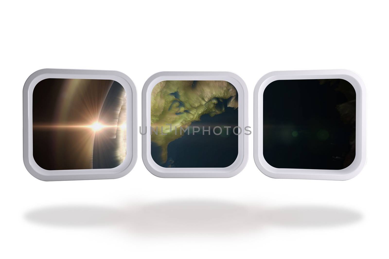 Earth on abstract screen  by Wavebreakmedia