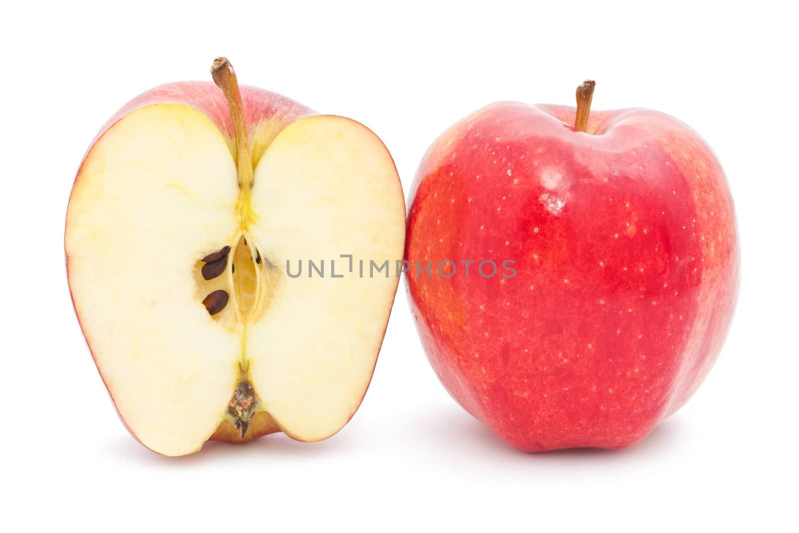 Nice fresh apples isolated on white background