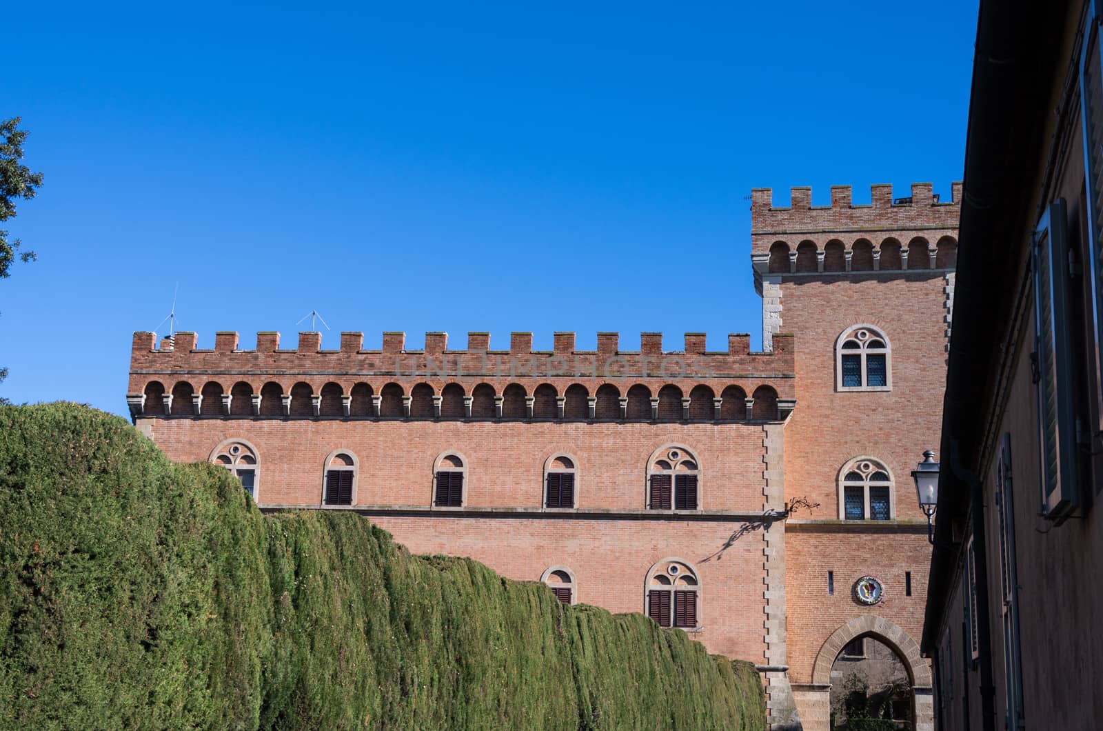 The old town of Bolgheri and his castle, property of Gherardesca family