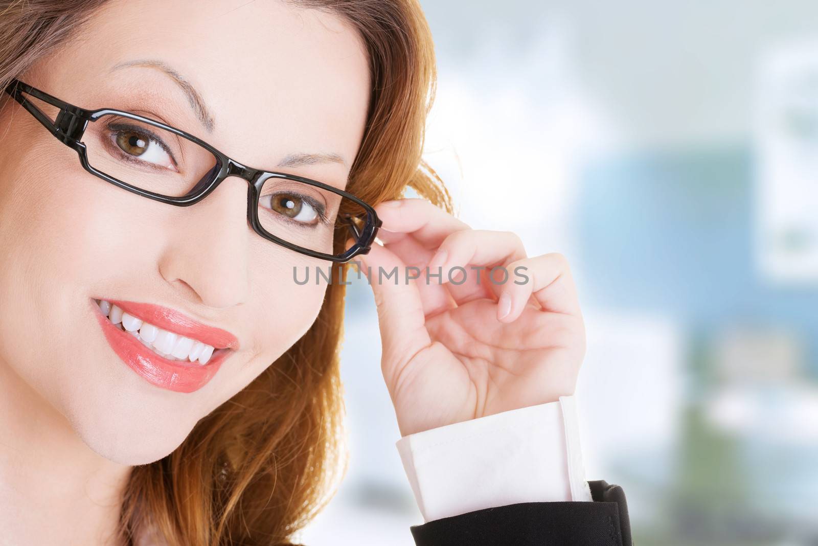 Happy businesswoman portrait by BDS