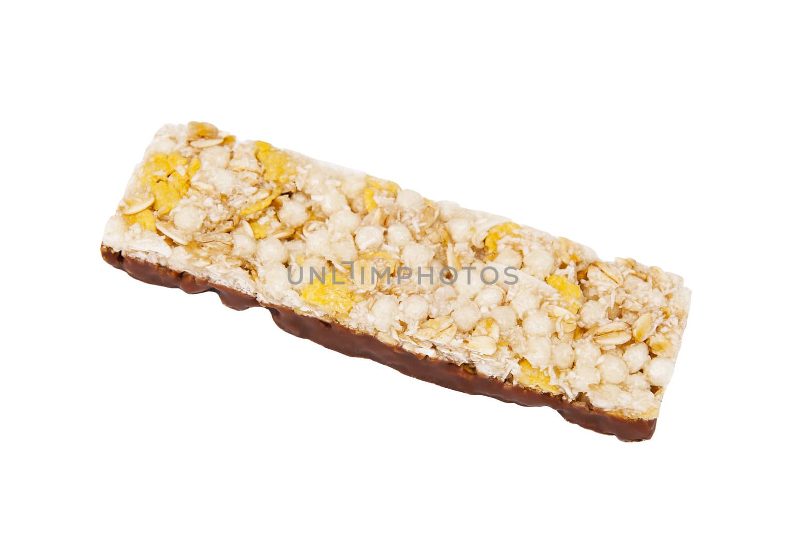 Muesli bar isolated on the white background