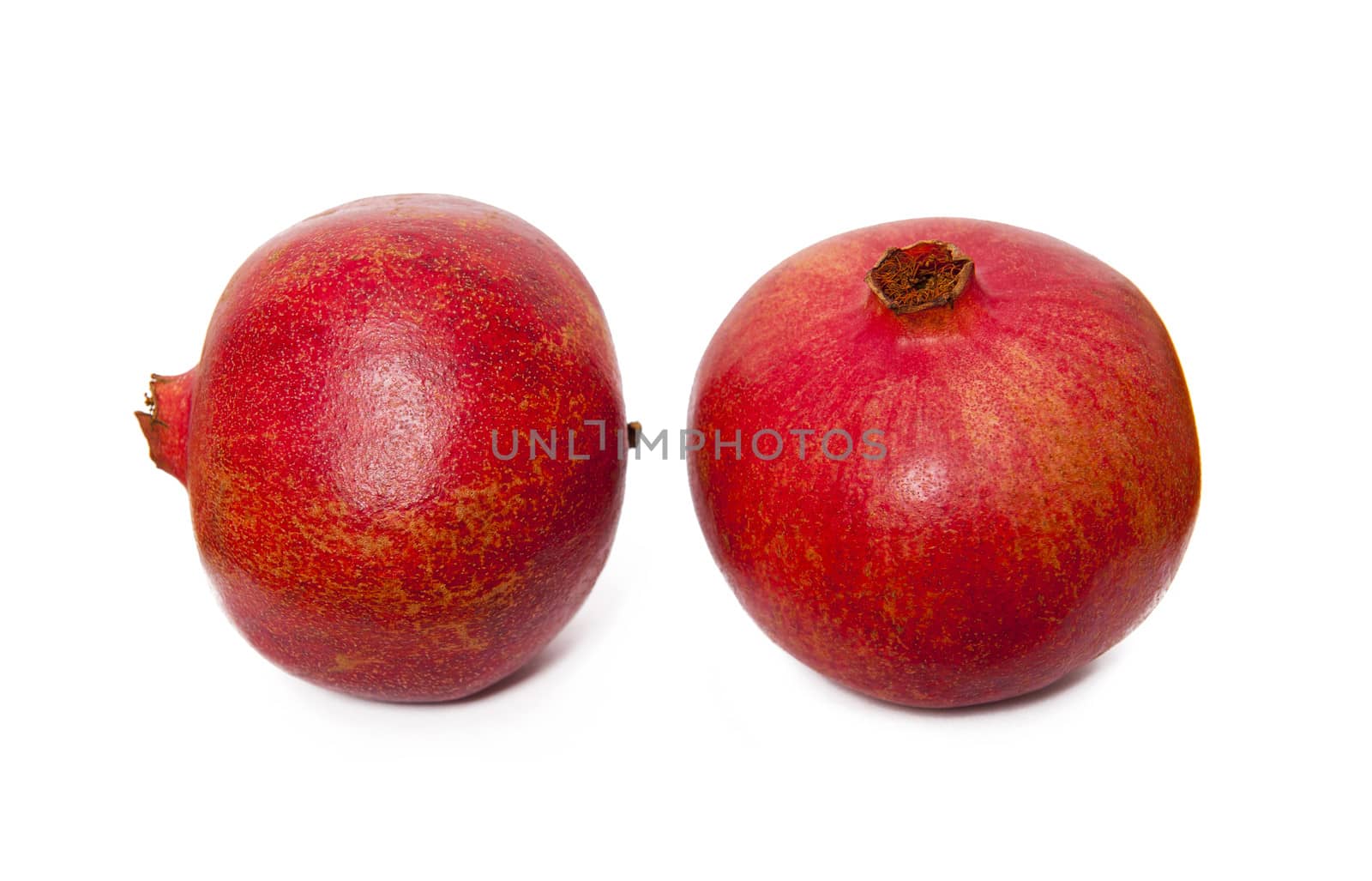 Pomegranates isolated on the white background