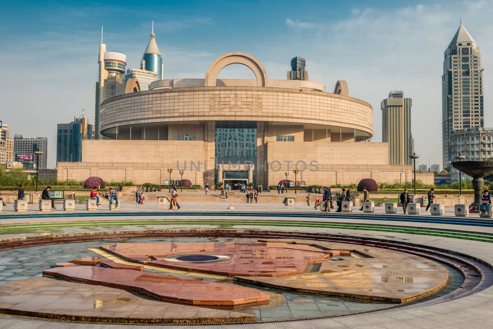 Shanghai, China - April 7, 2013: shanghai museum on people square at the city of Shanghai in China on april 7th, 2013