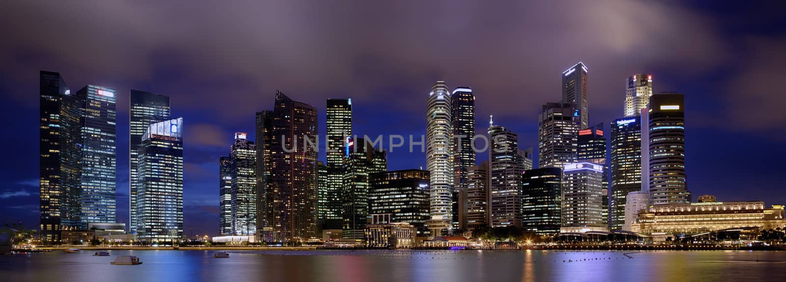 panorama of Singapore city skyline