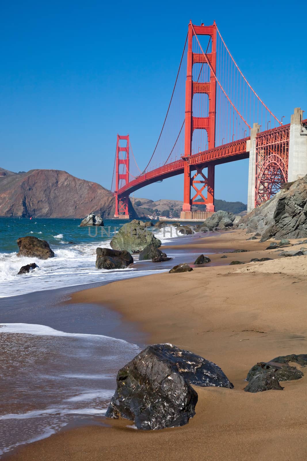 The Golden Gate Bridge in San Francisco bay