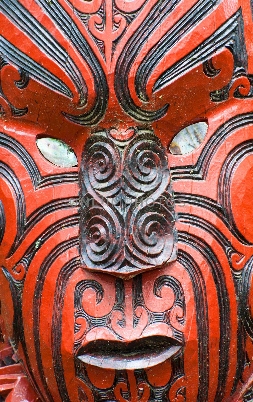  Beautiful maori carving. Rotorua, New Zealand