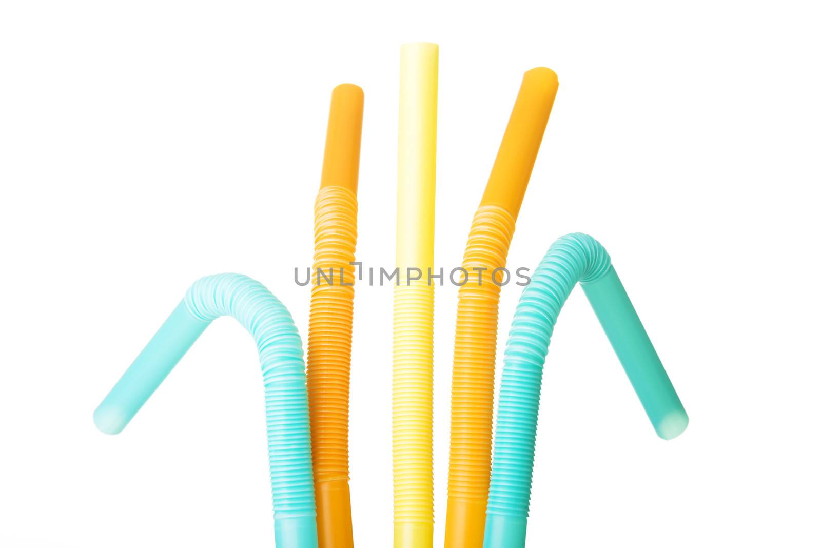 Colorful straws. Vertical view. by BDS