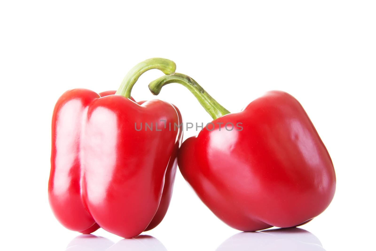 Two red paprika vegetable. by BDS