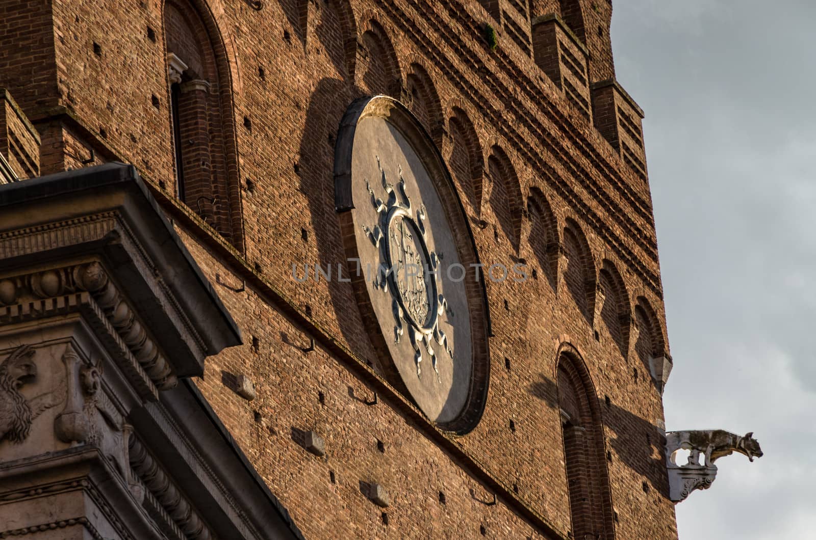 Historical building in Piazza del Campo, Siena