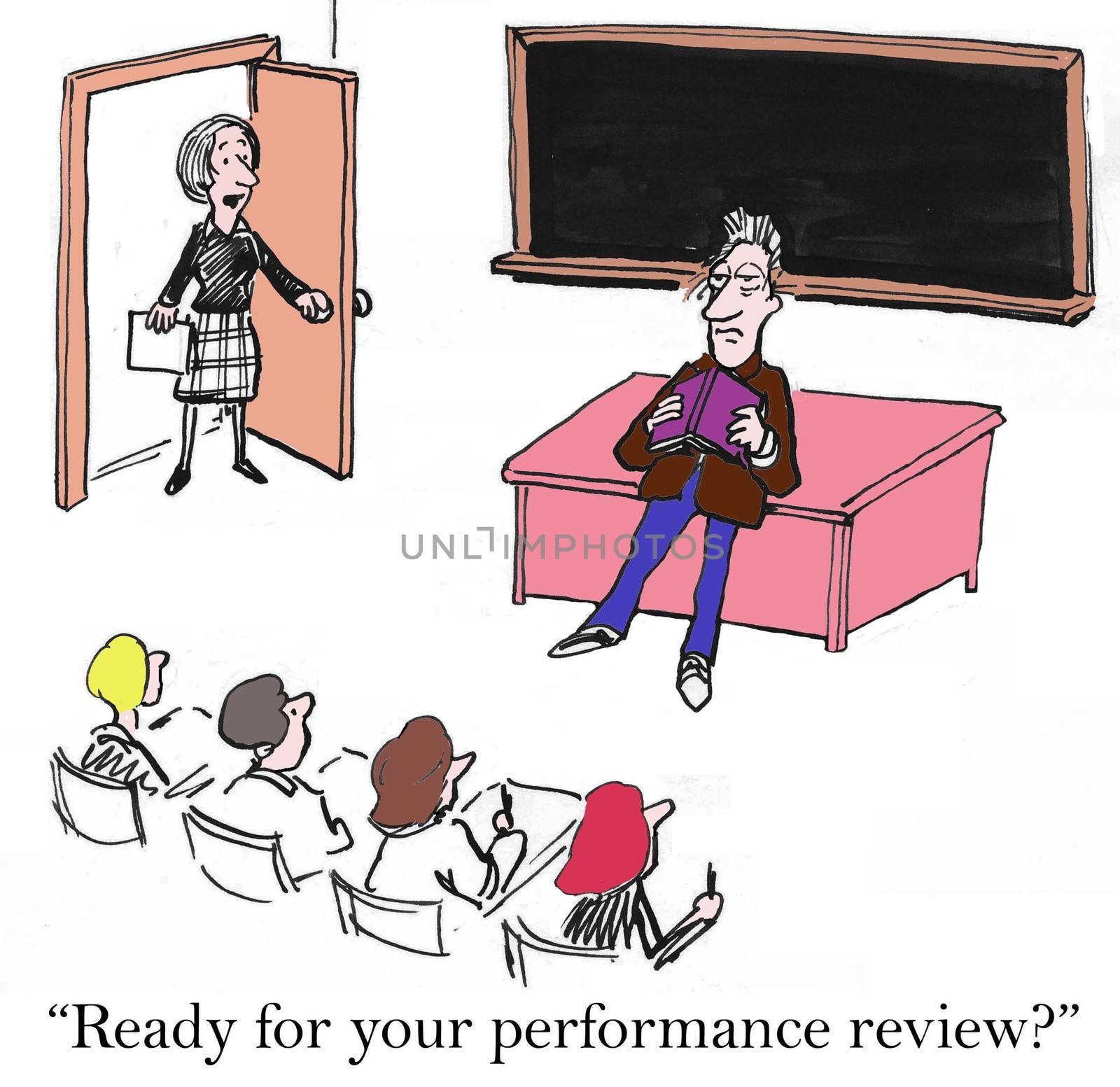 "Ready for your performance review?"