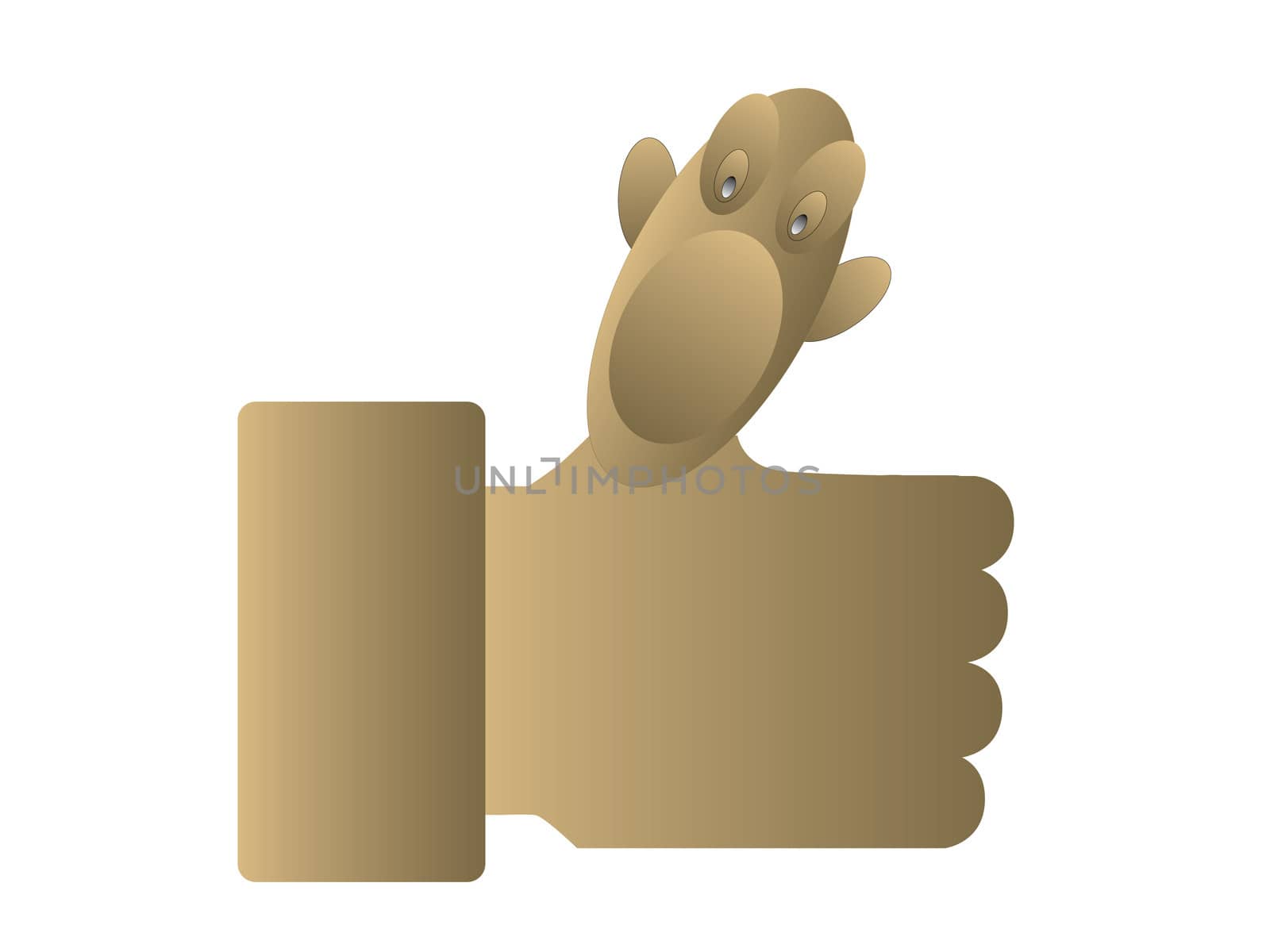 like brown thumb up